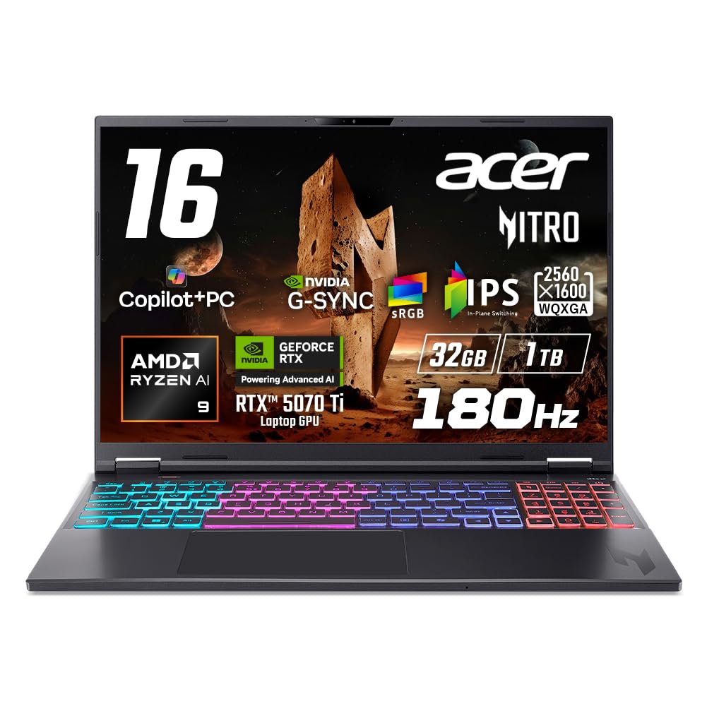 Amazon.co.jp: Acer Nitro 16S AI Ryzen AI 9 365 RTX 5070 Ti