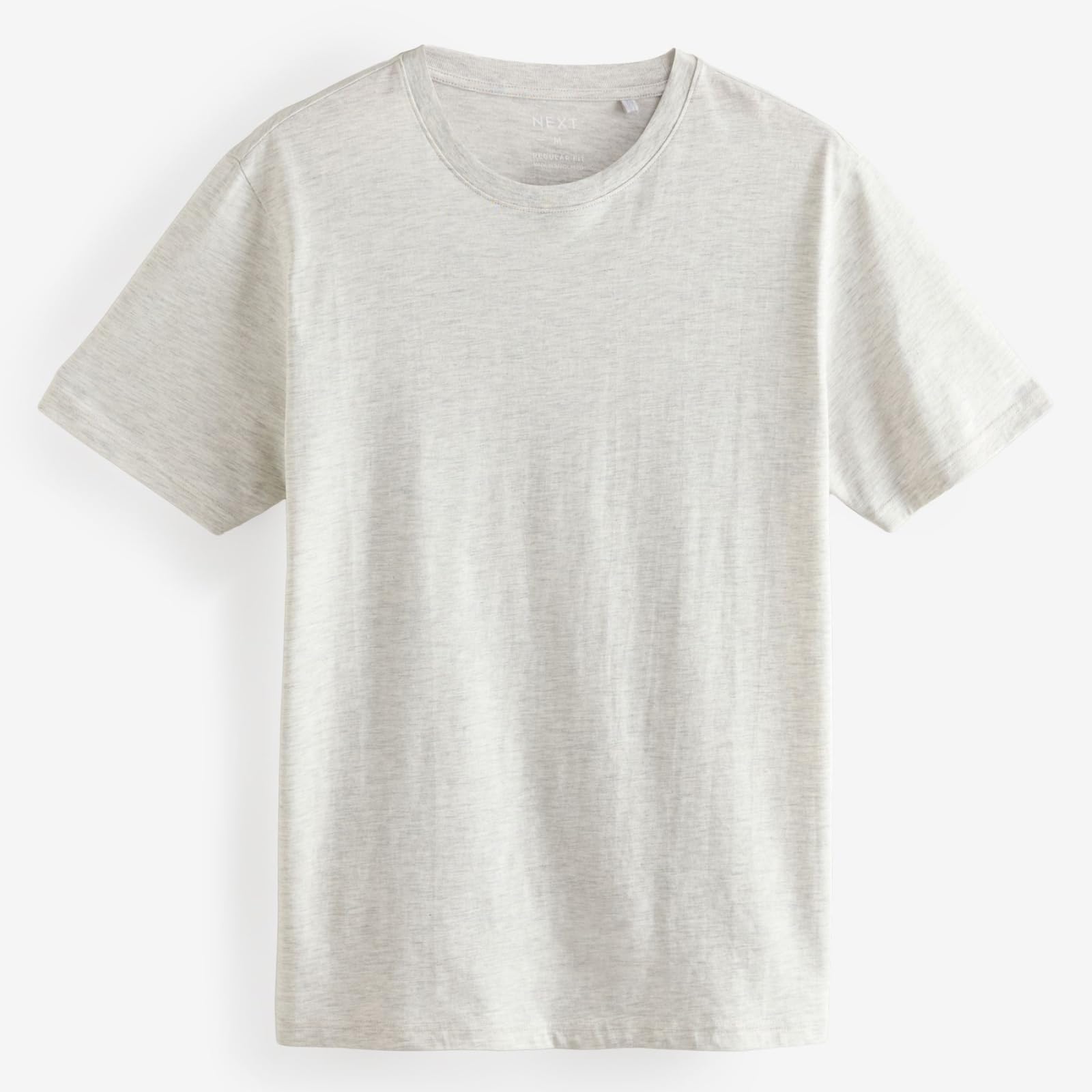 NEXT Camisetas para Hombre, Cuello Redondo, 100% Algodón, Pack de 4 Camisetas