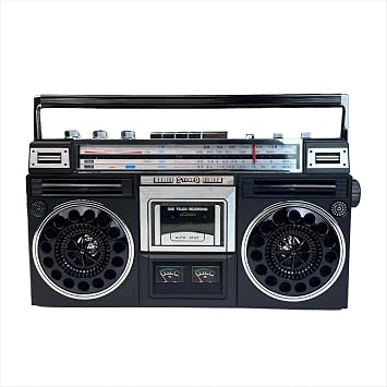 Boombox Retro Style Cassette Deck CD Player AM/FM Radio Stereo Playback Multifunction Audio for Home Office Relax