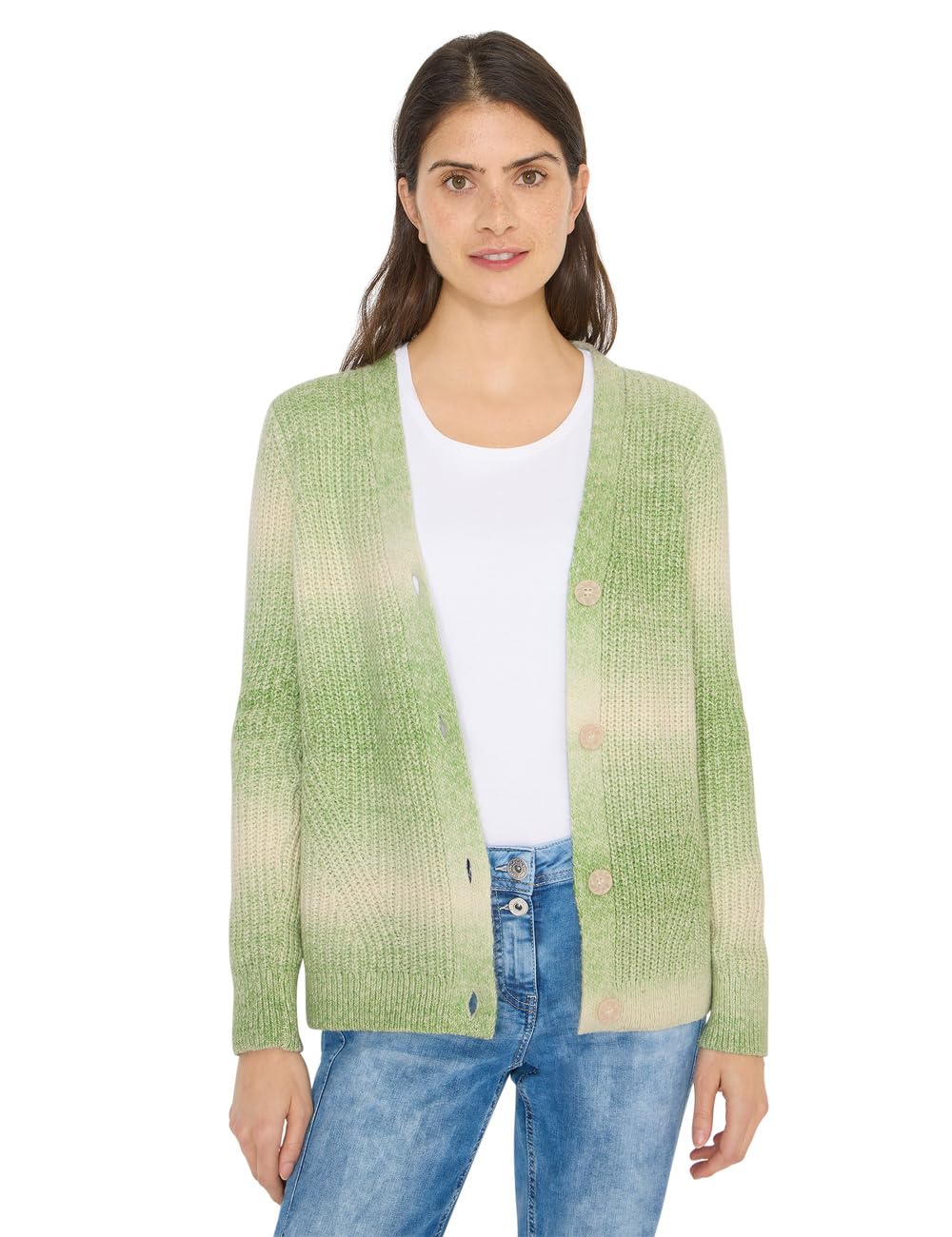 CECIL Damen Space Dye V-Neck Cardigan