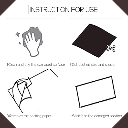 Miniatura 6 de Parche de reparación de cuero grande de 17 x 79 pulgadas, cinta autoadhesiva de reparación de cuero, parches de cuero para muebles de sofá, sillas y