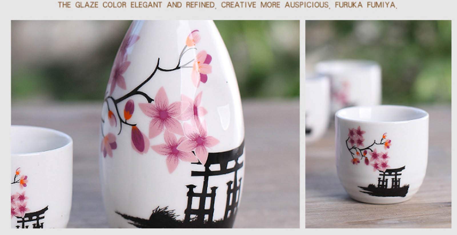 Amazon.com | Japanese Ceramic Sake Set ~ 5 Piece Sake Set