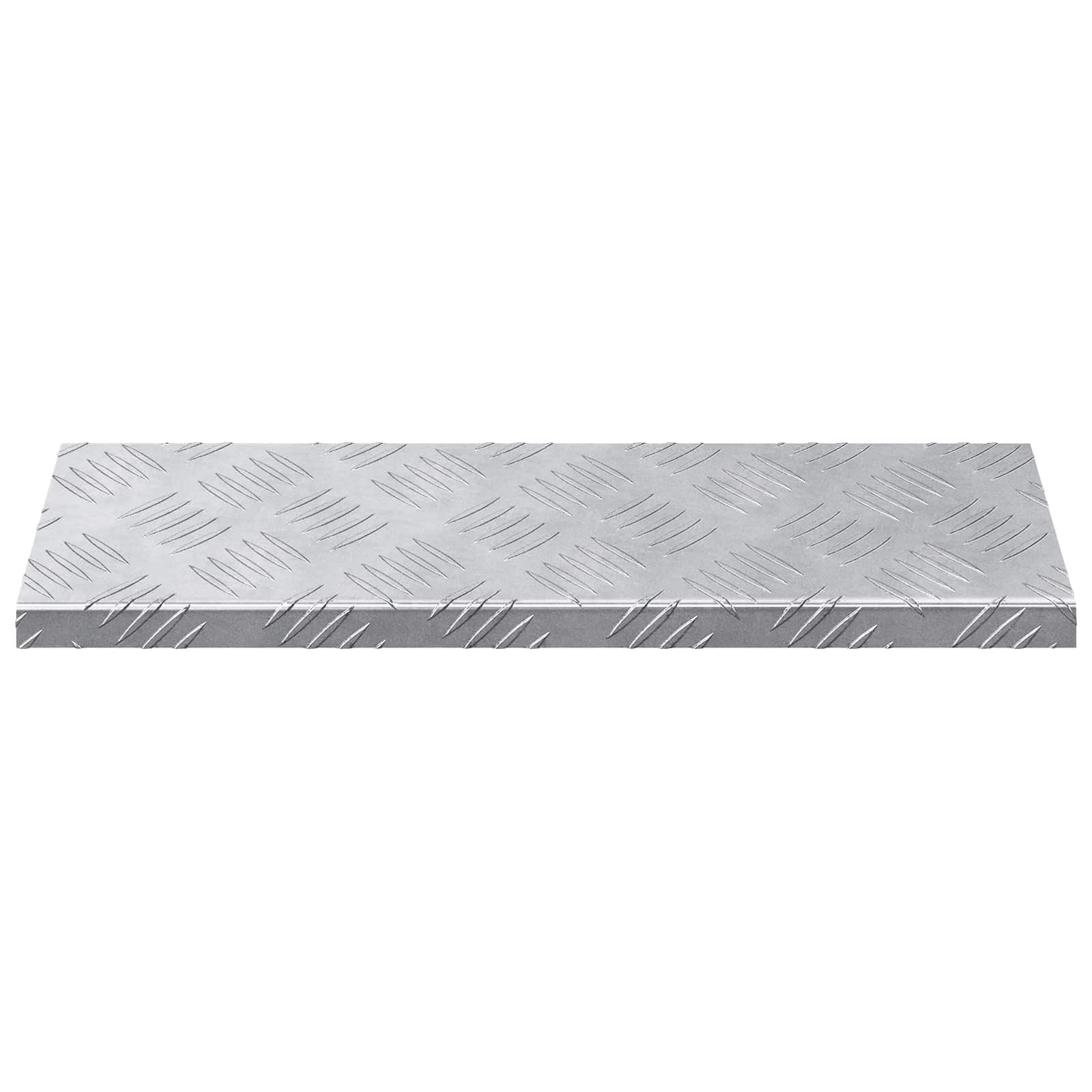 Aluminiowe stopnie schodowe, zestaw 5 szt., srebrne, 60 x 18 x 2,5 cm, antypoślizgowe, do wewnątrz i na zewnątrz, maty na schody jako ochraniacze na schody