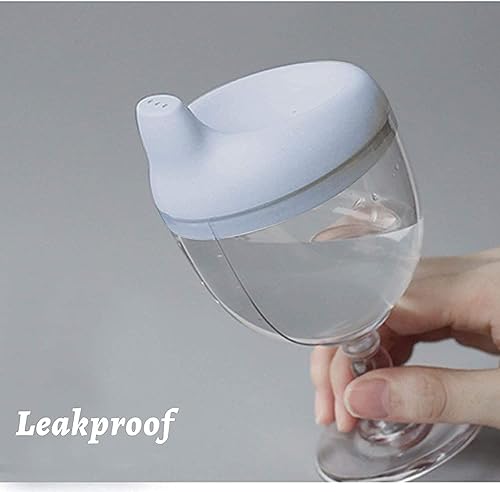 Miniatura 3 de Vaso para beber vino, copa de vino de plástico, copa para beber, botella de leche con tapa para fiesta de cumpleaños o celebración de niños (más de