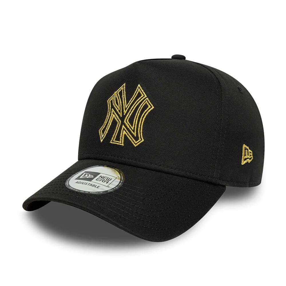 New Era New York Yankees Metallic Outline 9Forty A-Frame Cap Black