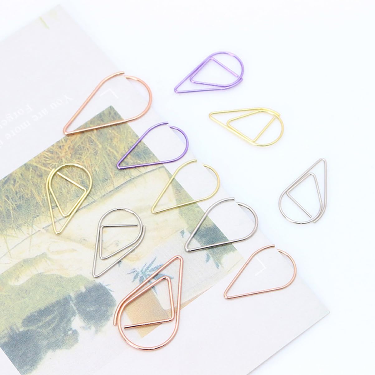NUOBESTY 6 Sätze Büroklammer Büroklammer Papier Büroklammern Draht-clip Goldclips Drahtklammern Büroartikel Büromaterial Schulbedarf Office-dokumentenklammern Metall Golden 100 Stück * 6