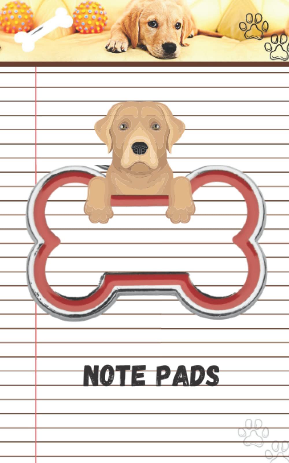 Cute Lab Notepads Dog Lovers: Note Pads, Memo Pads, Ruled 5 x 8-Inch Writing Pad - White 50 Sheet Paper Pads for Dog Lovers, 5 x 8-Inch (12.7 x 20.32 cm) Note Pads Ruled