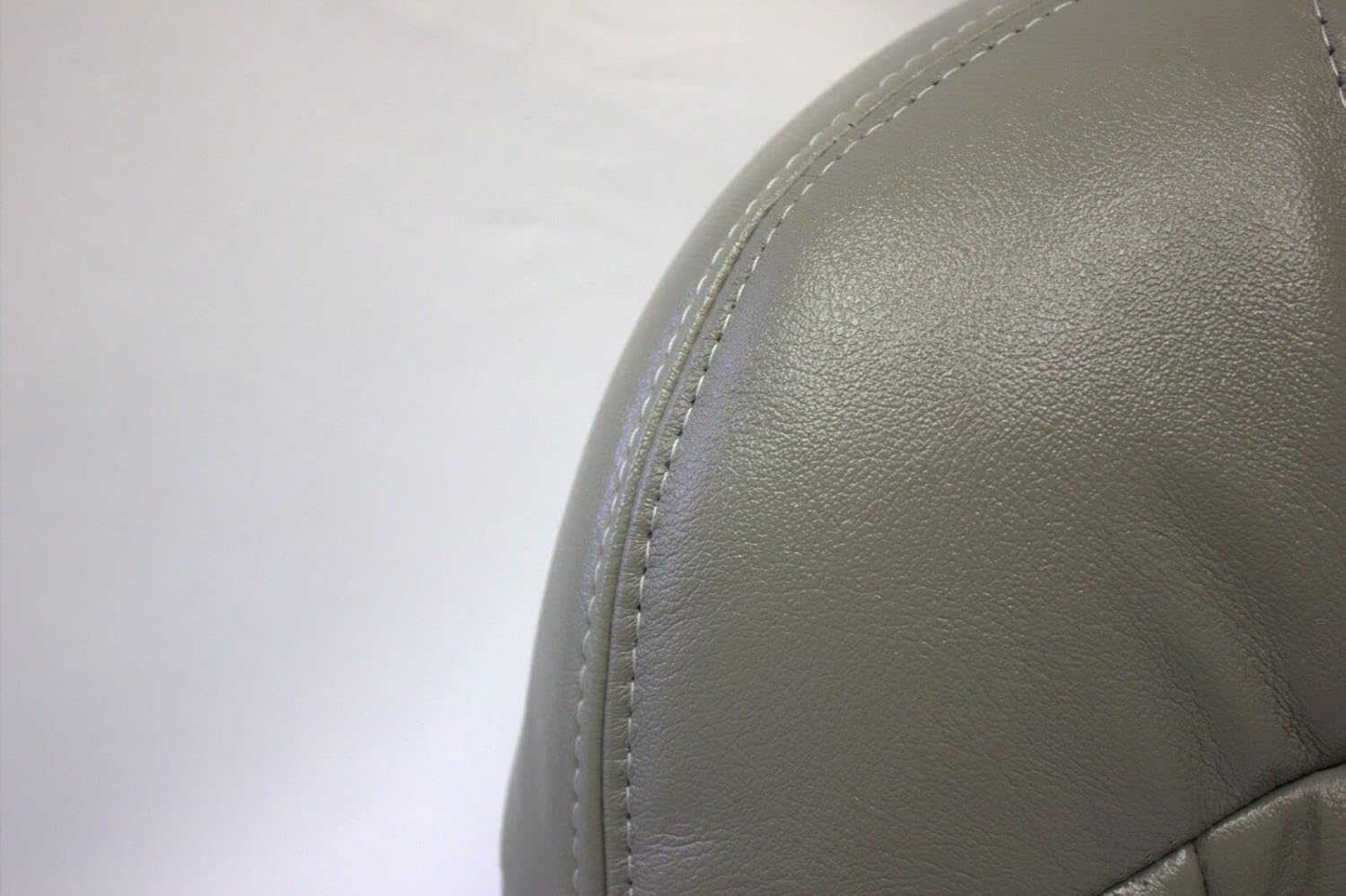 1999 to 2002 GMC Sierra 1500 2500 Driver Bottom Leather Seat Cover Pewter Gray