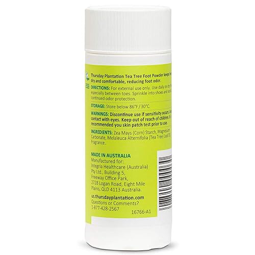 Miniatura 2 de Thursday Plantation Polvo para pies de árbol de té, ayuda a prevenir el olor y el sudor de los pies, 3.5 onzas