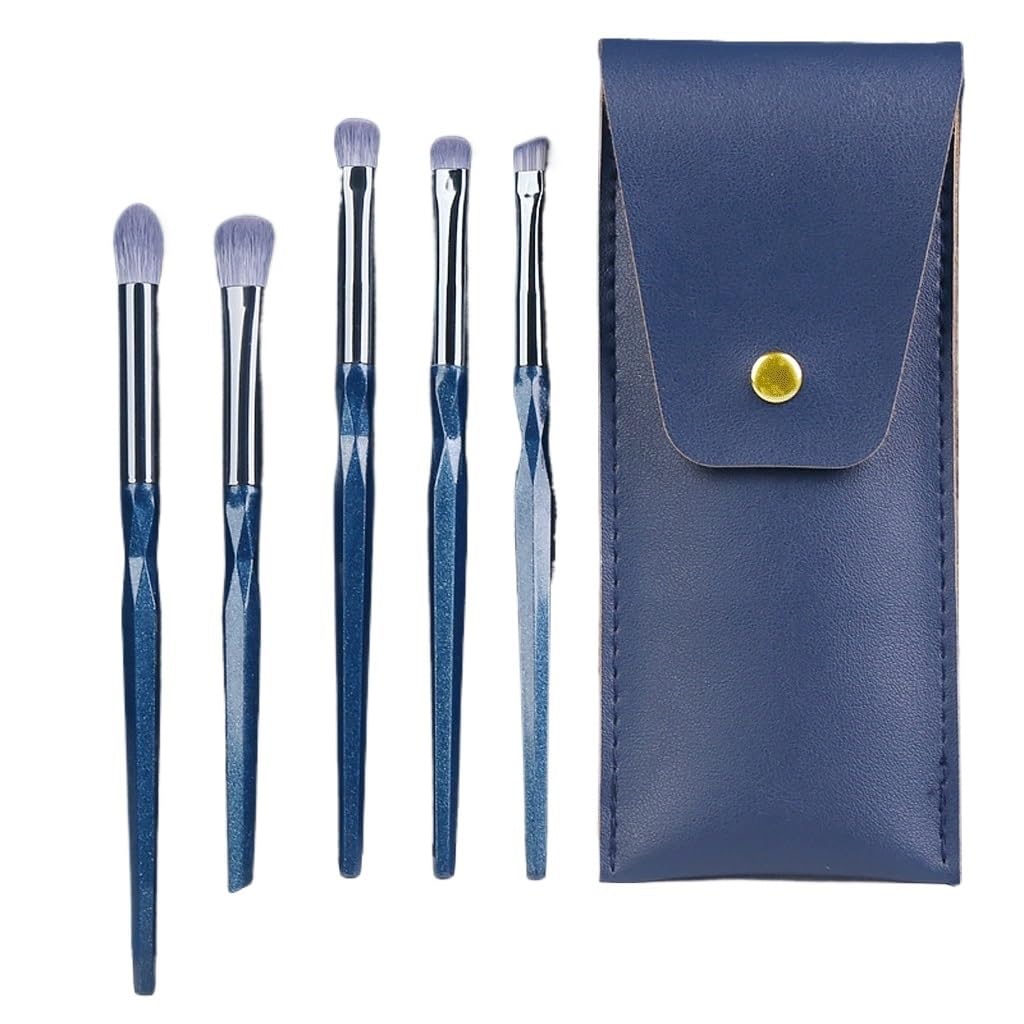Pennello for ombretto for trucco for capelli morbidi da 5 pezzi, portatile e super morbido