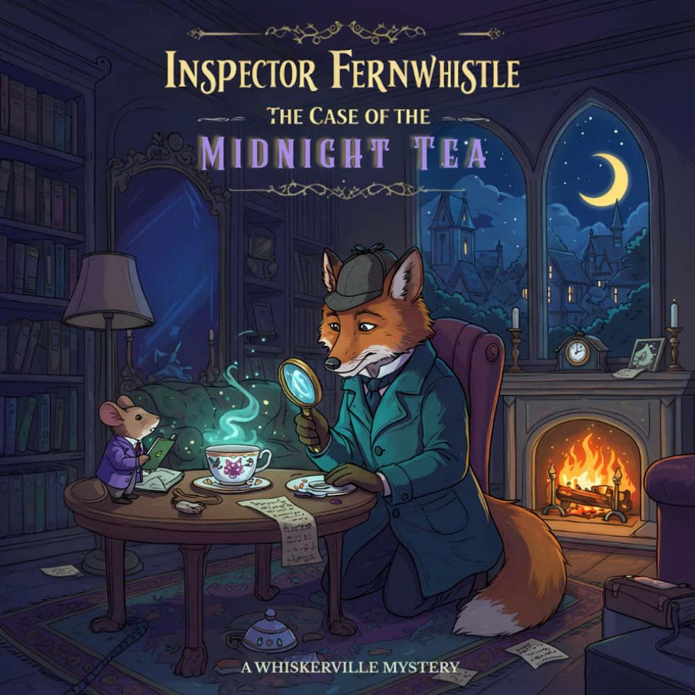 The Whiskerville Mysteries: Inspector Fernwhistle and the Midnight Tea: Book 1 in the Cozy Mystery Coloring Series for Adults - Color Your Way Through ... Coloring books with cozy detective story)