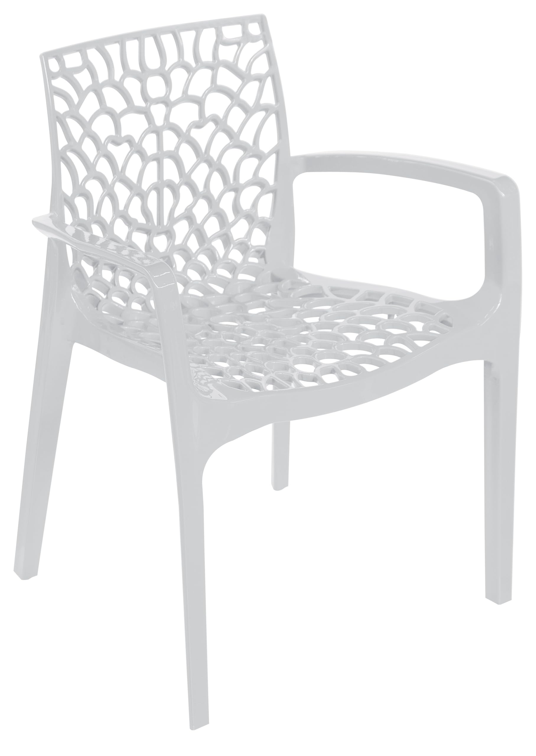 GRAND SOLEIL Grandsoleil Upon Gruvyer Fauteuil empilable, Polypropylène, Blanc, 53 x 58 x 81 cm