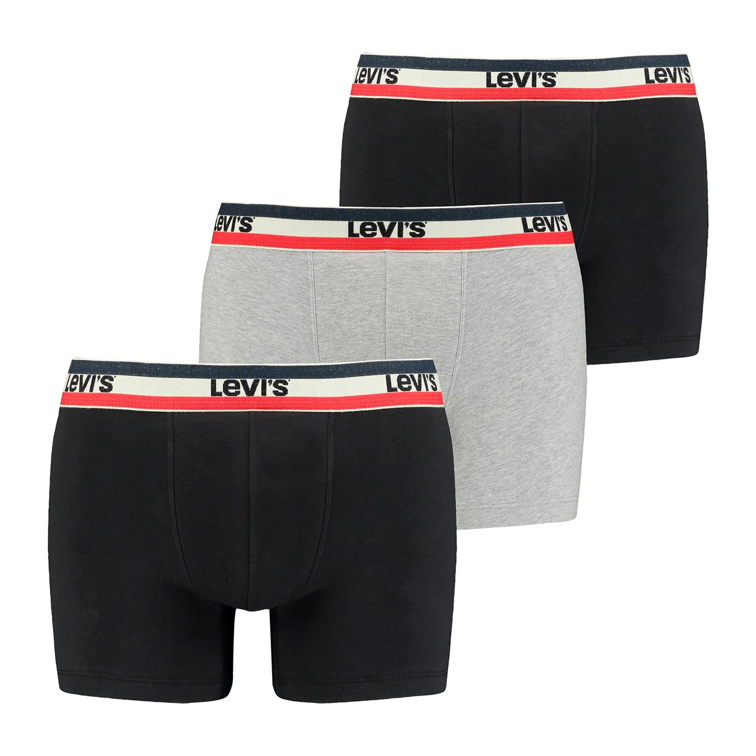 Levi's Men's Black Basic Boxer Brief 3 Pack - 2XL