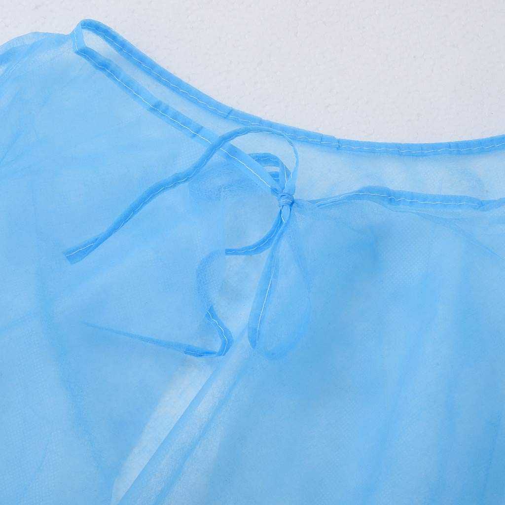 Lot de 50 uniformes médicales jetables pour usage médical imperméable et antirouille,blouses vert fluides - Manches longues, Poignets élastiques, Fait de tissu non tissé