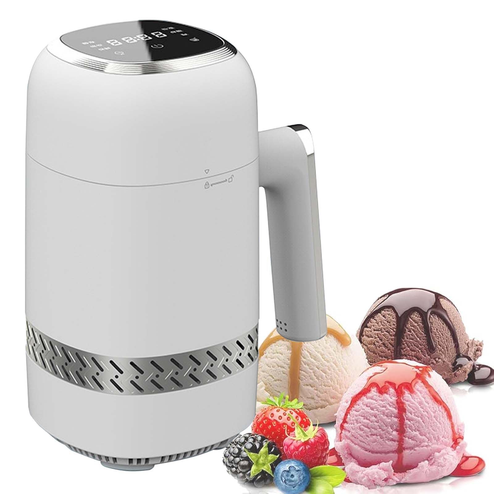 Mini Heladera - Panel De Control Lcd, Heladera EléCtrica Para Postres De 300 Ml Para Yogur, Sorbete, Licuados Y MáS - Heladera PortáTil Para Queso Helado, RefrigeracióN Por Semiconductores