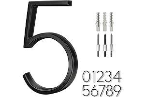 6-Inch Stainless Steel Floating House Numbers