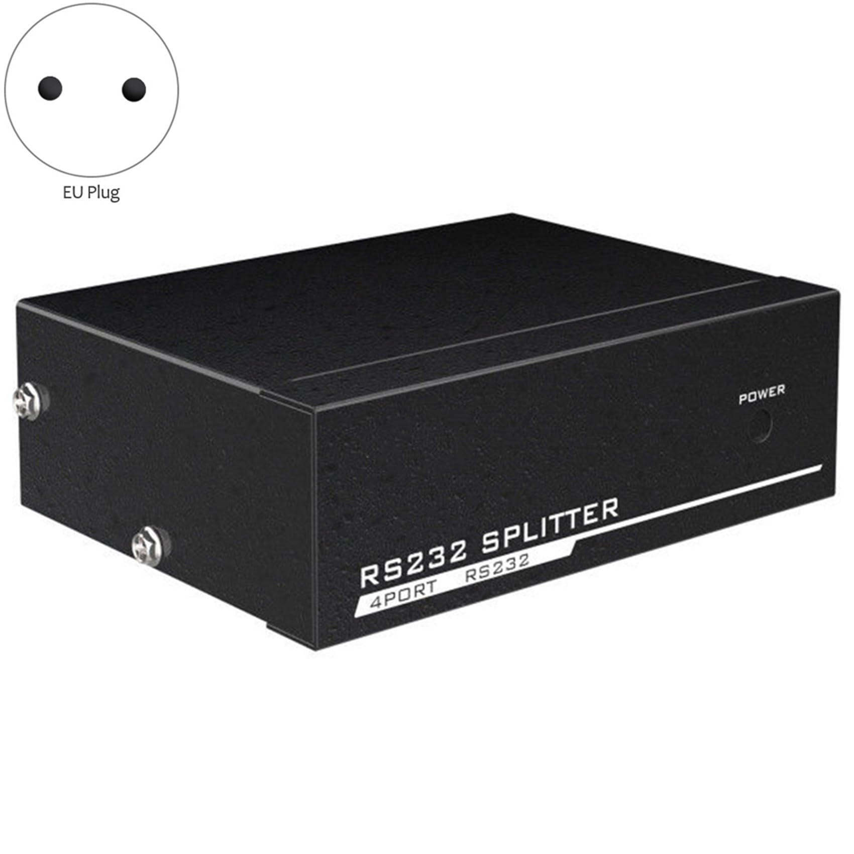 8X MT-RS104 Splitter RS232 Seriale da 1 Un 4 Splitter Switcher Bidirezionale RS232 da 4 Un 1 con Adattatore di Alimentazione-Spina EU
