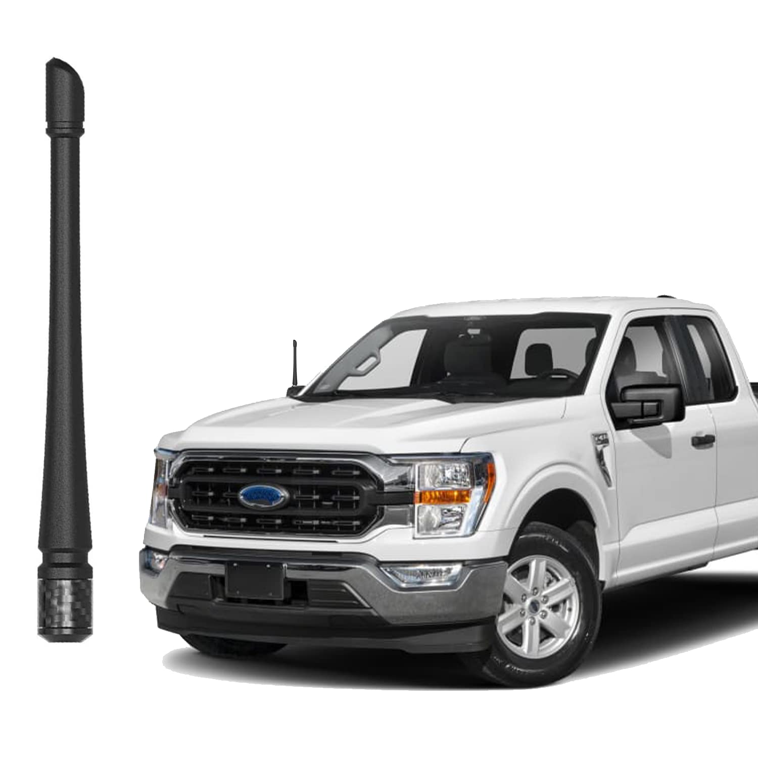 Antennas for Ford F150 (2009-2025) 7 Inch Rubber Antenna Replacement Car Wash-Proof Radio Antenna Truck Antenna Ford F150 Accessories Carbon Fiber
