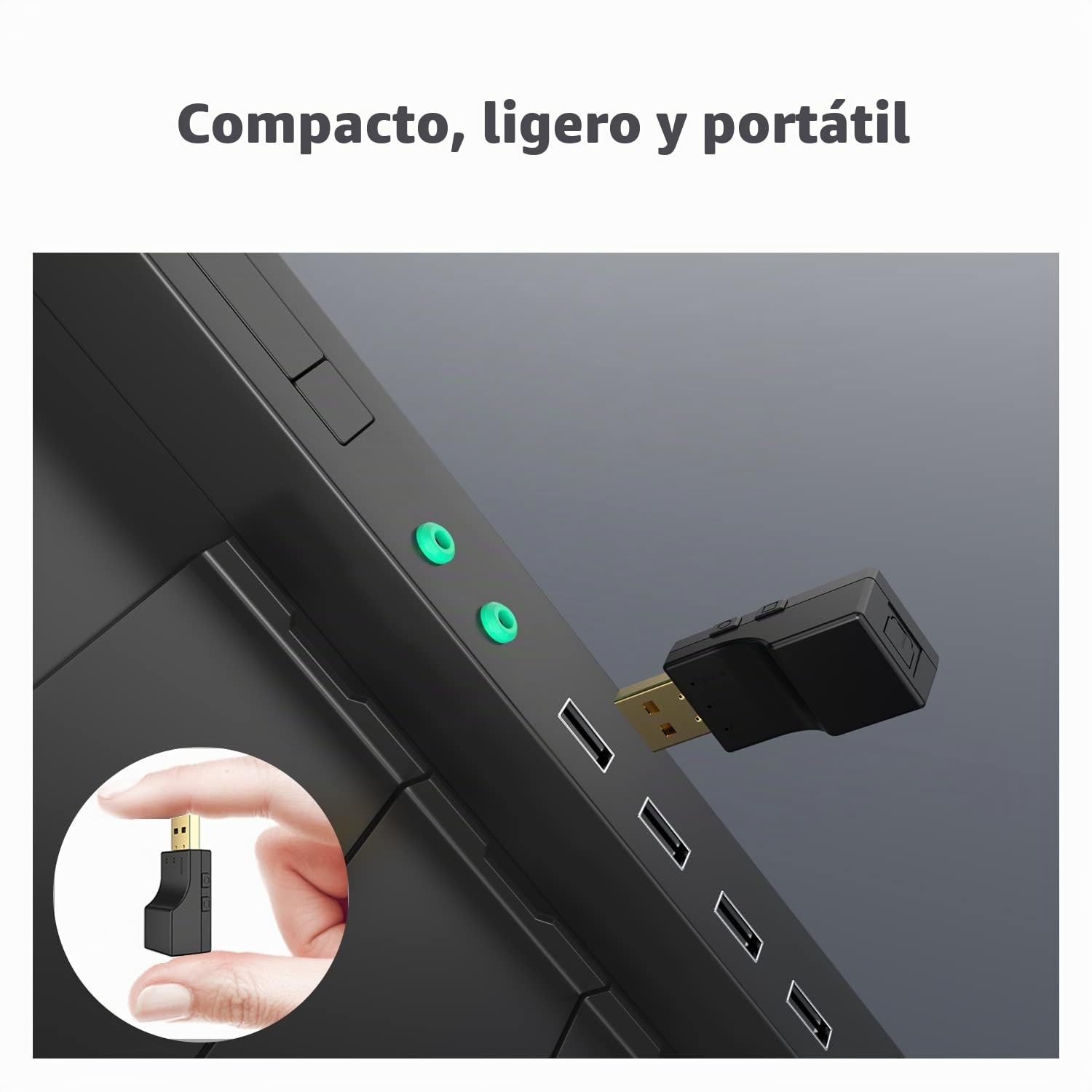 Isobel Transmisor USB Bluetooth 5.0 con entrada óptica digital, adaptador de audio inalámbrico baja latencia Aux para TV, PC Switch/PS/Xbox Consola, 2 dispositivos al mismo tiempo