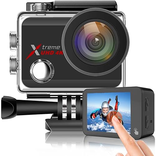 Waterproof Action Camera 4K, CAMWORLD Native 4K 20MP Ultra HD Video with Front & Touch Rear Screens,131ft Underwater Camera with EIS, WiFi,Sports,170° Wide Angle Web Camera with Accessories