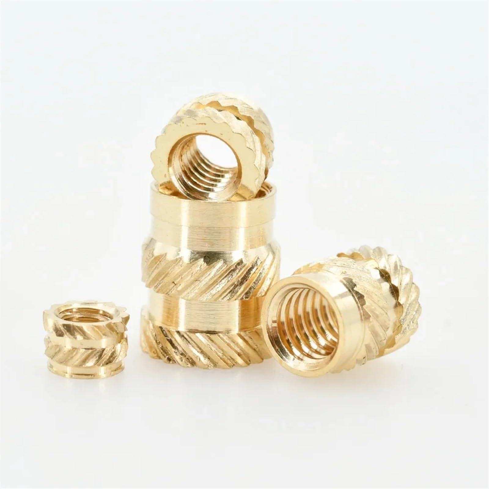 Tuercas Moleteadas de Latón 200/300/500 Uds. Tuerca termofusible de inserción de latón M2 M3 M4 M5 M6 insertos de impresión 3d roscados métricos de calor tuercas insertables de fusión en caliente Nuts