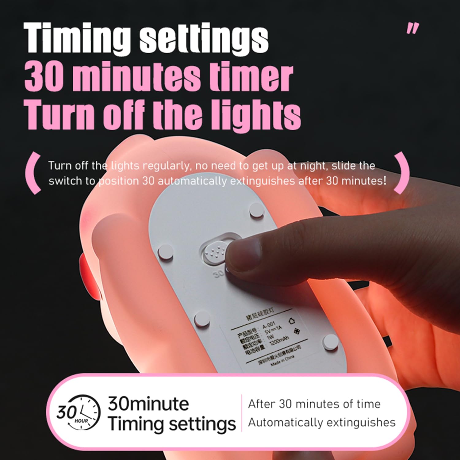 SHYOSUCCE Night Light Kids,Touch Control Silicone Kid Night lamp - Image 4