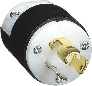 Hubbell HBL4770C Locking, 15 A, L7-15,  Black & White Nylon