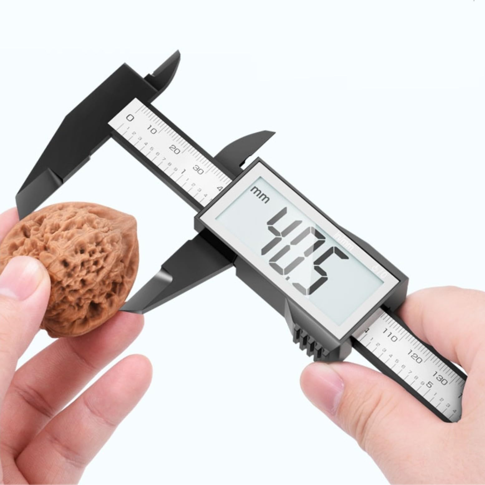 JZK calibro digitale elettronico da 150 mm in plastica con grande schermo LCD, 15 cm 6 pollici conversione metrica in pollici, misuratore di profondità, strumento di misura per diametro interno