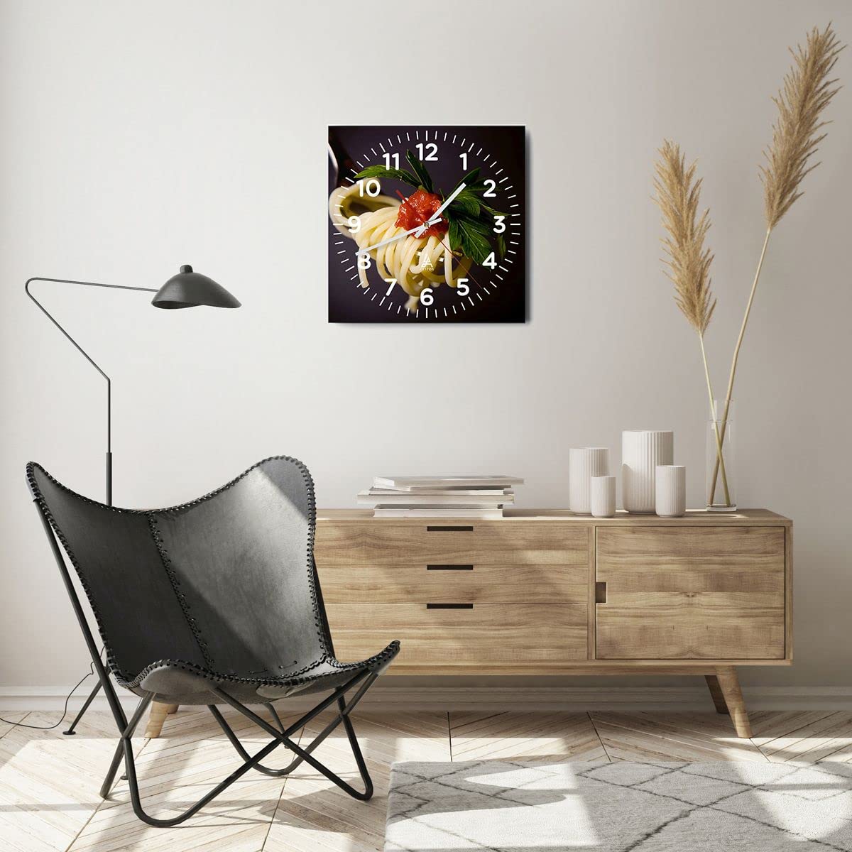 ARTTOR Horloge Murale Design Carrée 40x40 cm Cuisine - 1307