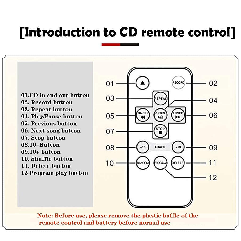 Giradischi a 3 velocità con Riproduzione di Vinile, Bluetooth Wireless, CD, Radio, U Disk, Ingresso Audio, Uscita Giradischi con 4 Altoparlanti per la decorazio(Stile Classico)