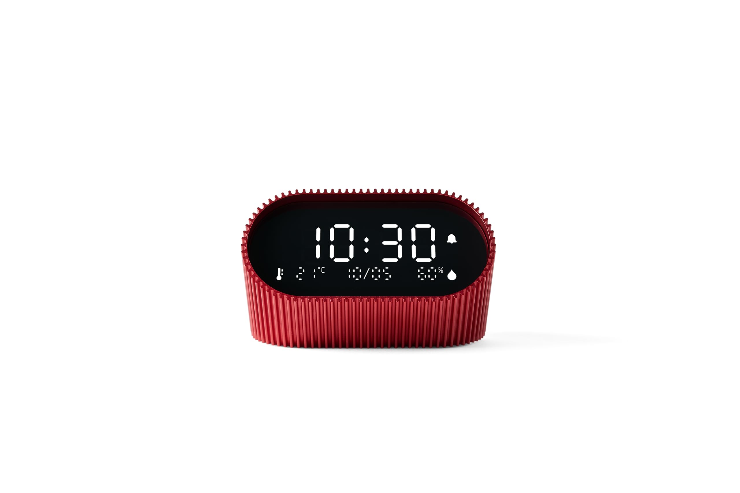 Lexon Sanguine Red Alarm Clock, Aluminium, Blood Red