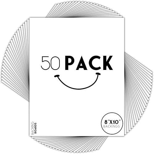 Golden State Art, Pack of 50 8x10 Backing Boards