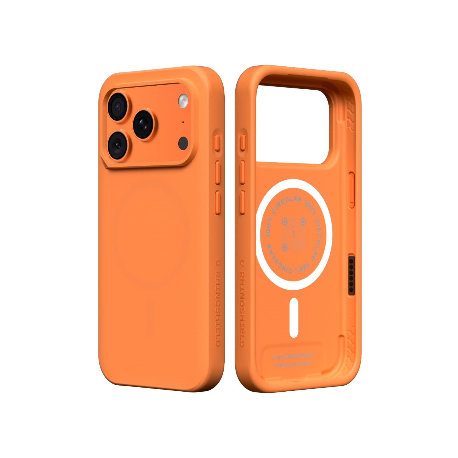 Photo 1 of RhinoShield Phone Case Compatible with MagSafe for iPhone 17 Pro | SolidX - Reinforced Shock-Absorbing Protection, Minimal and Slim Design with Military Grade Drop Protection - Neon Orange