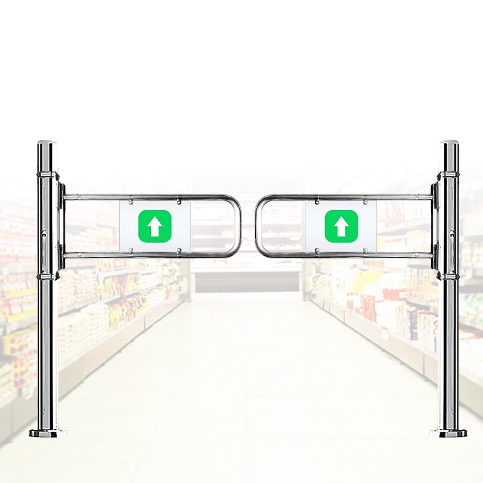 Aioneer Automatic Swing Gate, Spring-Loaded Safety Door For Warehouse And Yard Entrance Control-190 x 100 cm/74.8