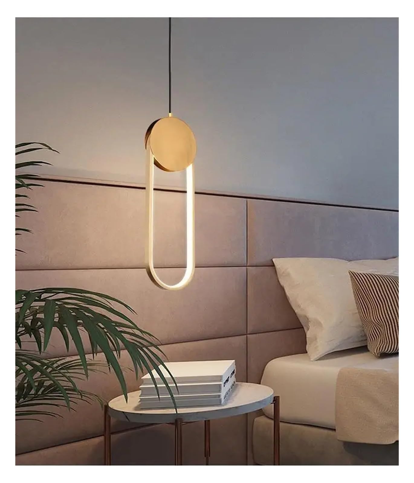 MESOVFCA Scandinavian Personalised U-Shaped Chandelier Bedroom Bedside Dining Room Lighting Fixtures Living Room and Dining Room Light Fixtures
