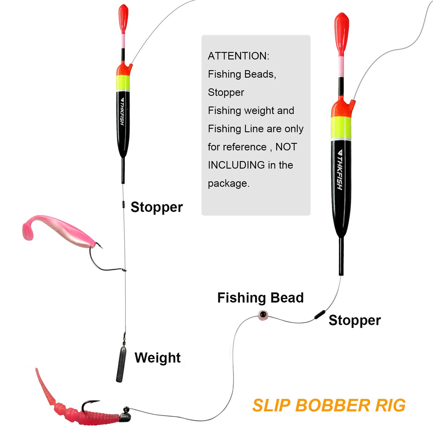 THKFISH Bobbers wędkarskie spławiki i bobberki wsuwane bobberki do łowienia spławików balsa crappie wędkarskie bobbers 5 szt