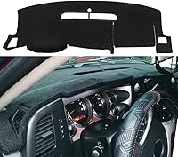 YIZ Custom Fit Dash Cover Mat for 2007-2013 Chevy Silverado 1500/2500/3500 HD LT/WT & GMC Sierra - Black Carpet Pad