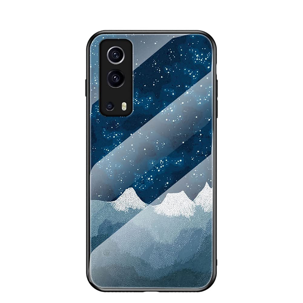 SHIEID Custodia Per Vivo Y72 5G | Cover In Vetro Sfumato Con Pellicola Inclusa