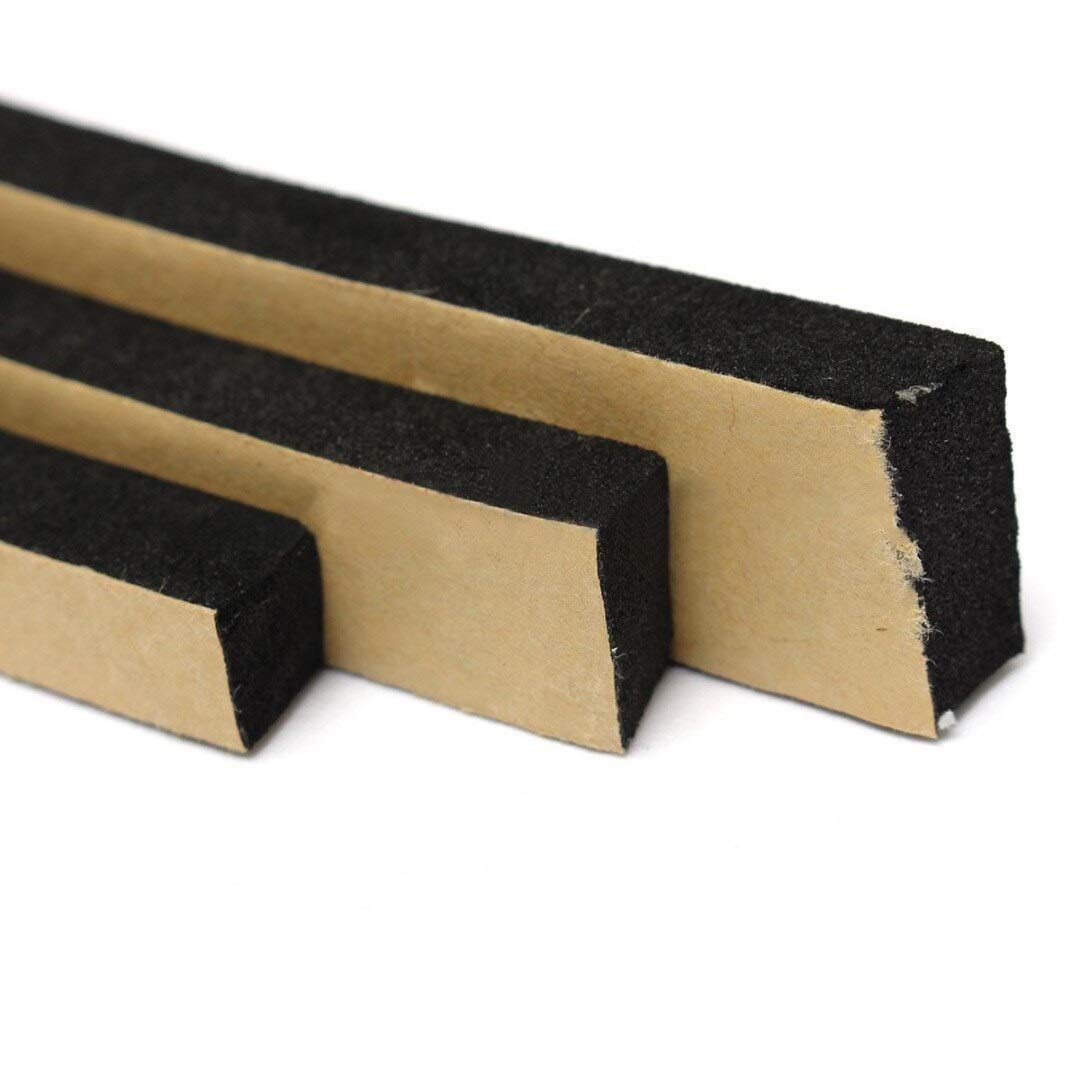 Tira de sellado de puertas y ventanas 2 PCS 10/15 / 20mm Ancho de 10 mm espesor de espesor de sellado de espuma autoadhesiva Aislamiento de espuma Aislamiento anti-colisión Cinta para la puerta de la