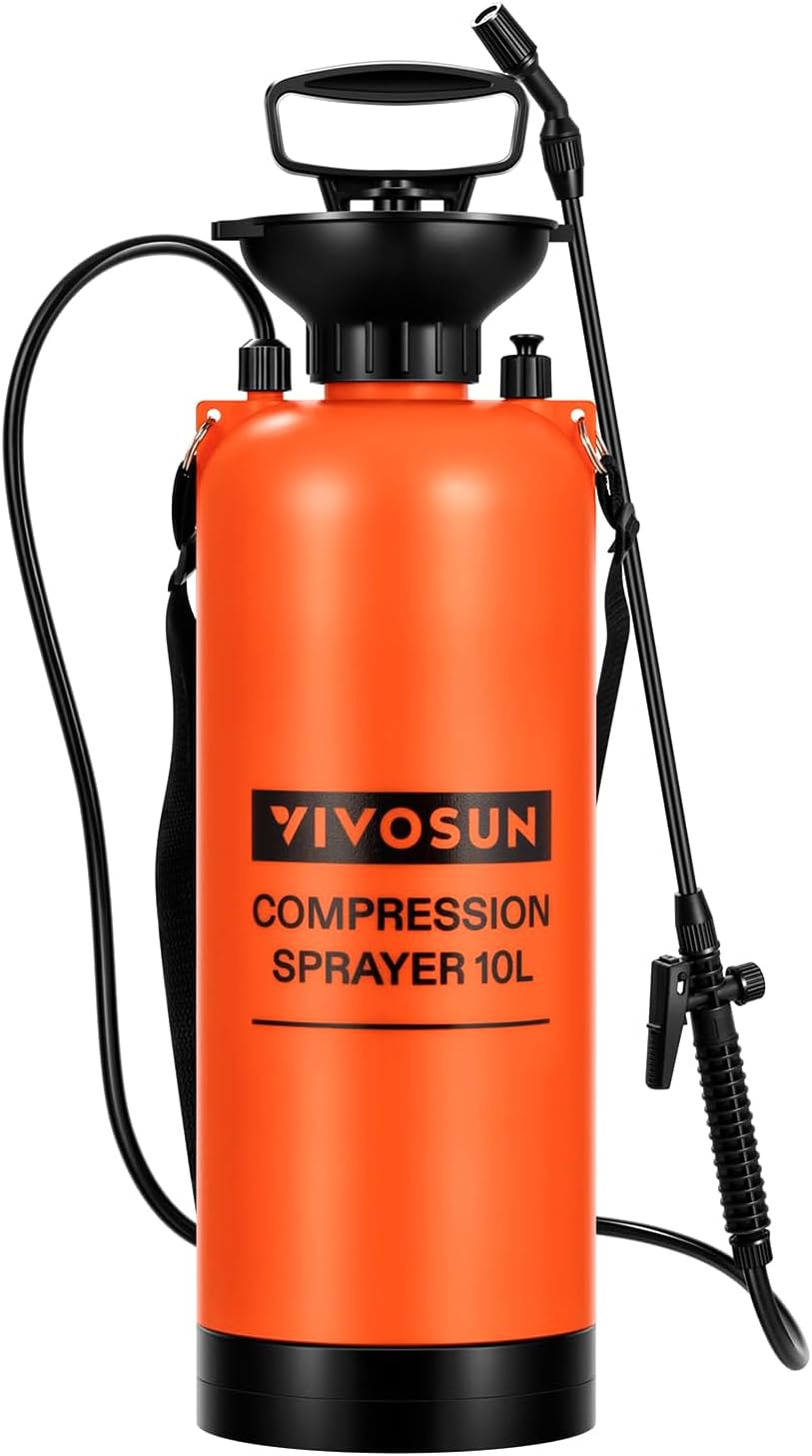 Pump Pressure Sprayer, Pressurized Lawn & Garden Water Spray Bottle with Adjustable Shoulder Strap, for Spraying Plants, Garden Watering and Household Cleaning