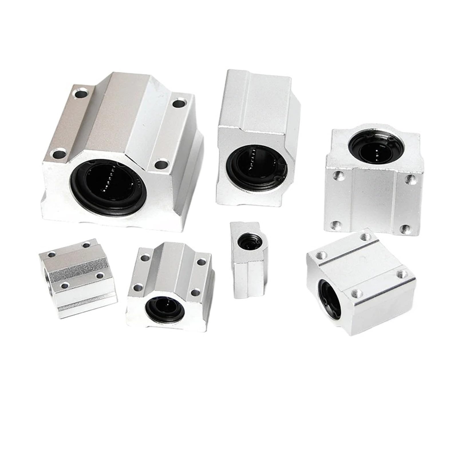 YFBCMXSKG 4pcs Linear Motion Ball Bearing Slide Block Bushing SC8UU SCS8UU SC10UU SCS12UU SCS16UU SC20UU Linear Shaft CNC 3D Printer Parts(SCS8UU)