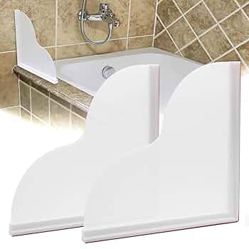 2 Pcs Bathroom Shower Splash Guard For Tub, Bathtub Water Guards, Shower Water Guard For Bathtub Shower Guards Removable, Bathtub Water Splash Guards Corner Guards To Keep Water In Shower Bath