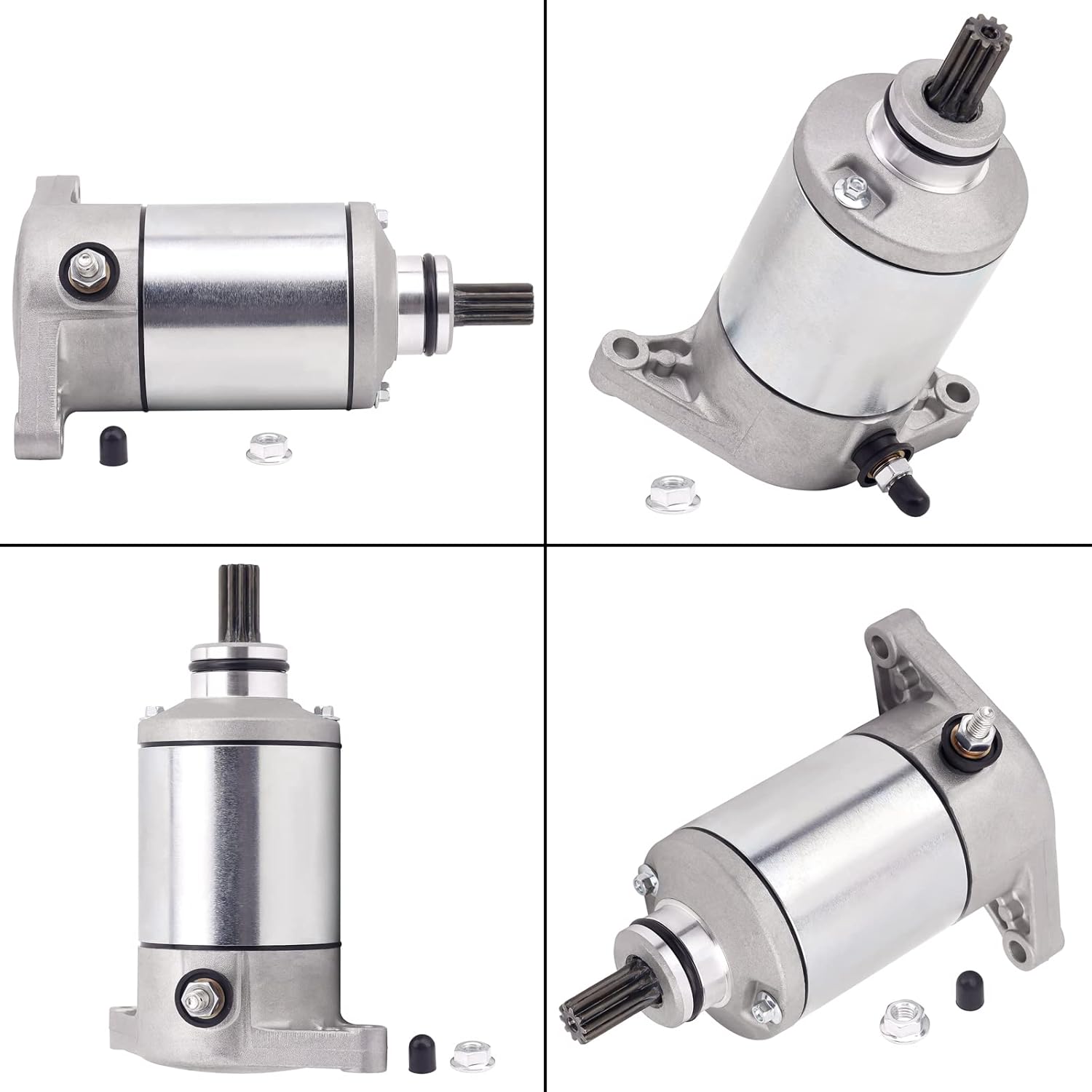 AHL Starter Motor & Relay Compatible with Arctic Cat 250 300 2x4 4x4 Suzuki Quadrunner 250 1988-2002 King Quad 250 300 LT-F250 LT-F300F 250cc 300cc LT-4WD 2WD 4WD 1987-2002,31100-19B00 31100-19B11