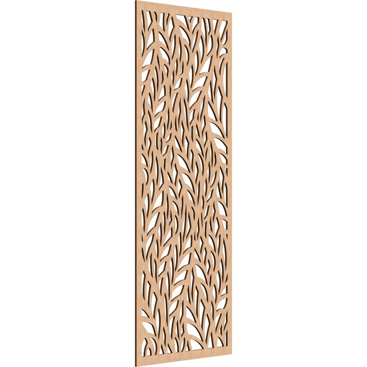 Ortonville Decorative Pierced Fretwork Wood Wall Panels, 31 3/8"W x 79 3/8"H x 3/8"T, Hickory