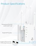 WiFi Extender Signal Booster, WiFi Extender for Home High Speed Dual Band | 1200Mbps Dual-Band WiFi,Wide Coverage Up to 12880 Sq.ft,Supports Up to 105 Devices,Easy Setup,Dual Ethernet Ports