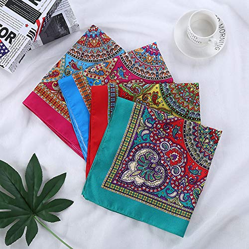 Ba Knife 12Pcs Cotton Bandanas Multipurpose Square Handkerchiefs Headbands #TOP6