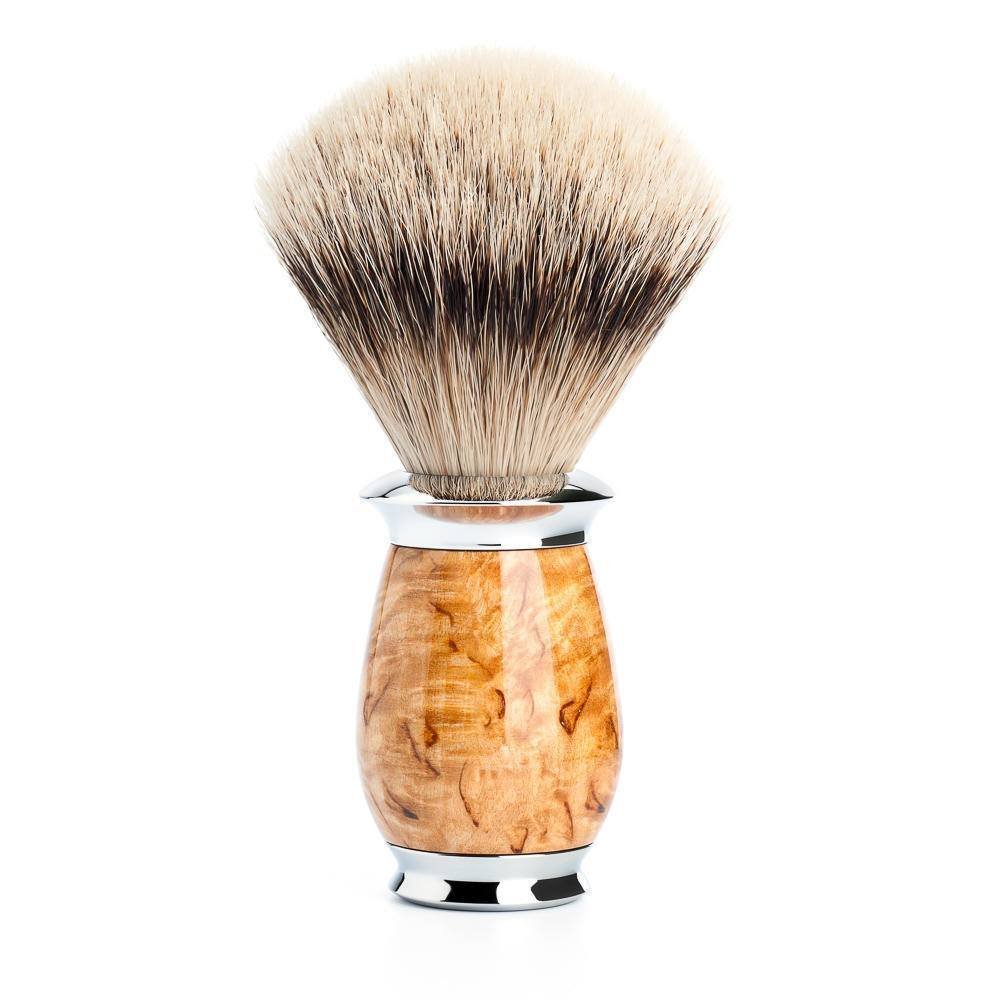 Mühle Purist Silvertip Badger - Brocha de afeitar con Karelian Masur Birch 091H55