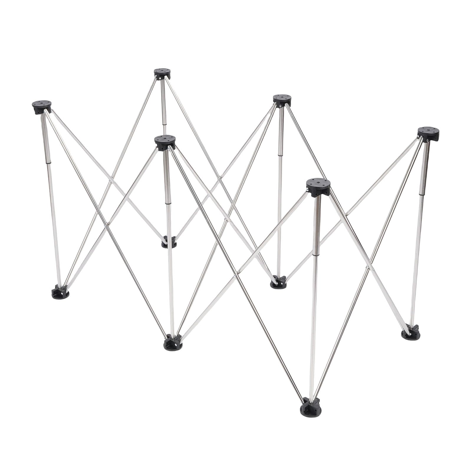 FTVOGUE Pata de Banco de Trabajo Portátil Pata de Soporte de Trabajo Plegable de Acero Inoxidable Capacidad de 600 Kg Diseño Telescópico de 6 Patas Configuración Rápida con Bolsa de Almacenamiento