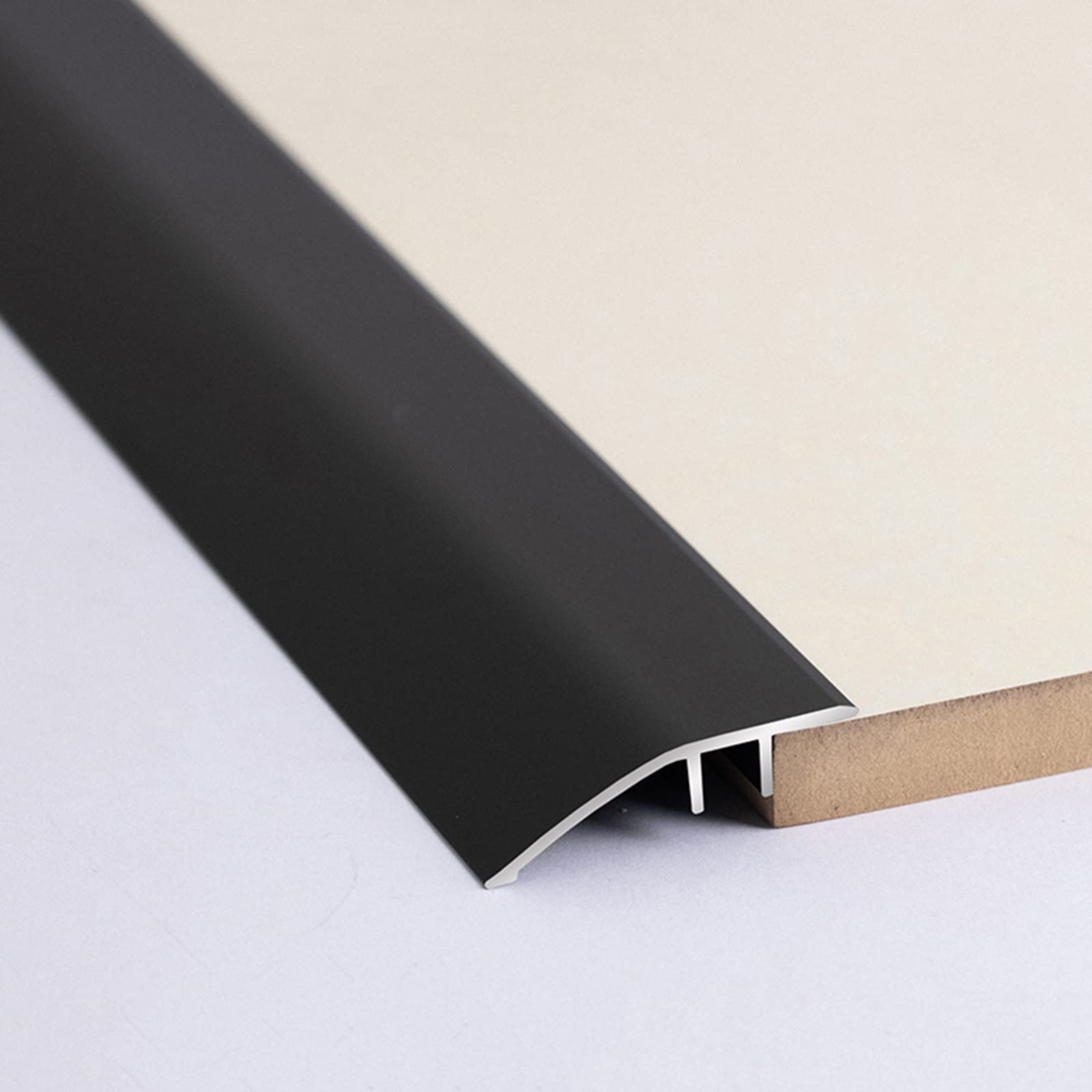 Bande de transition au sol pour carrelage et parquet irrégulier en alu large