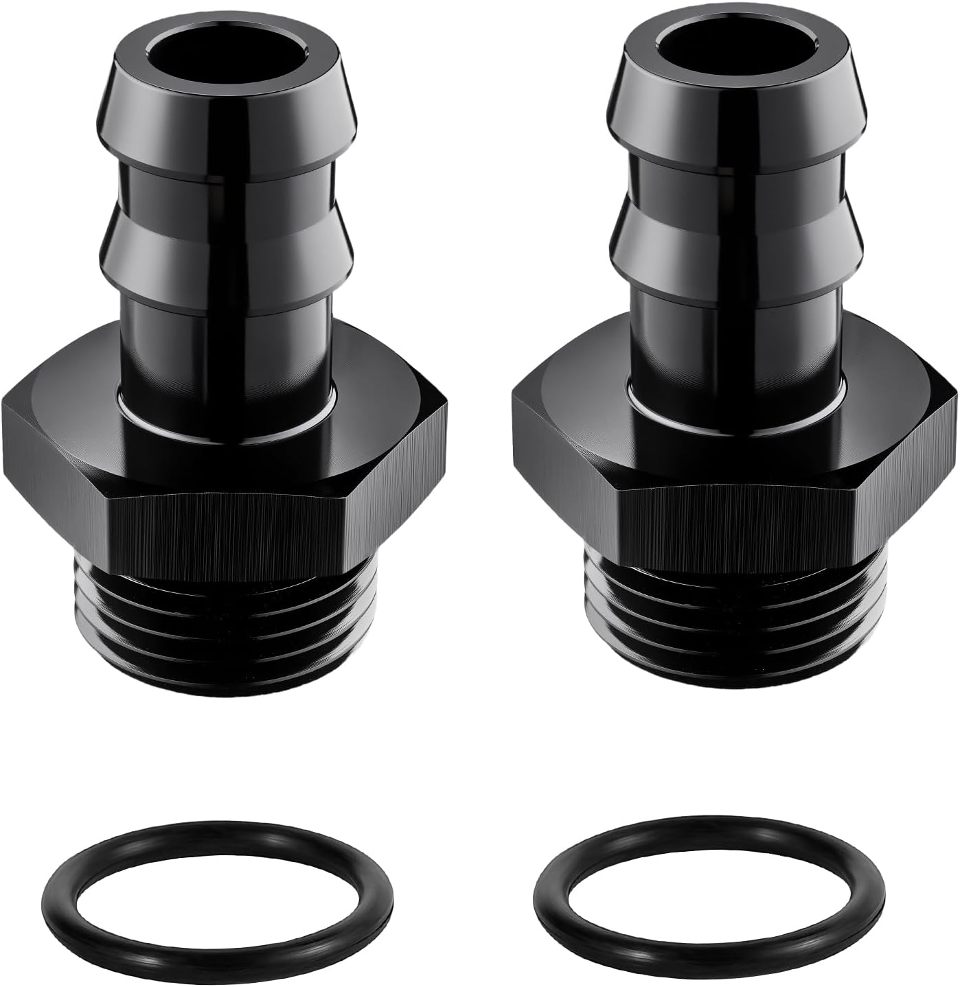 EVIL ENERGY 8AN ORB Male to 3/8" Barb Straight Fitting Adapter 2 PCS
